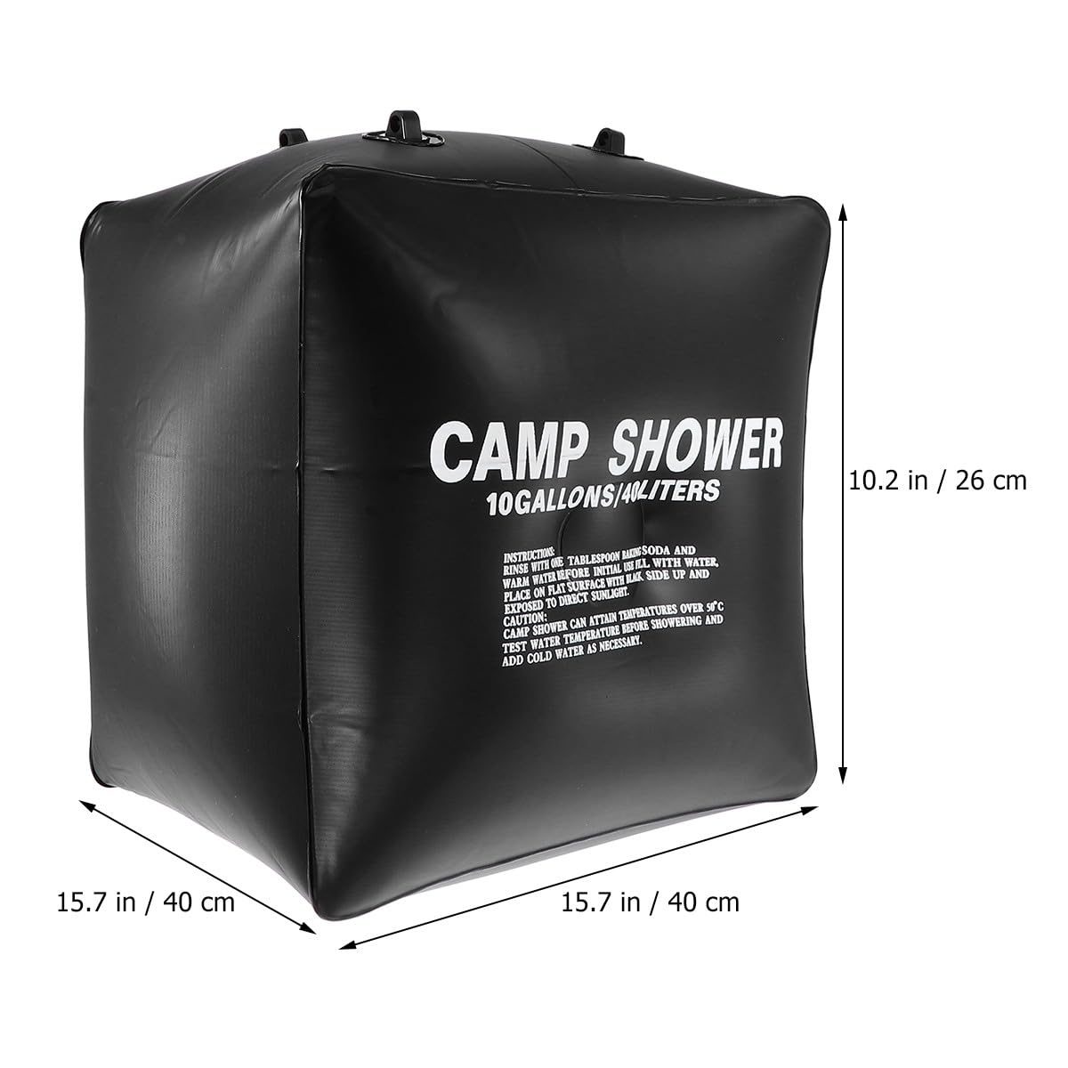 Bolsa de Ducha Solar Portátil 40L para Camping Bolsa de Agua Calentamiento Solar de PVC Duradero para Acampar y Ducha Exterior Adecuado para Senderismo y Viajes al Aire Libre