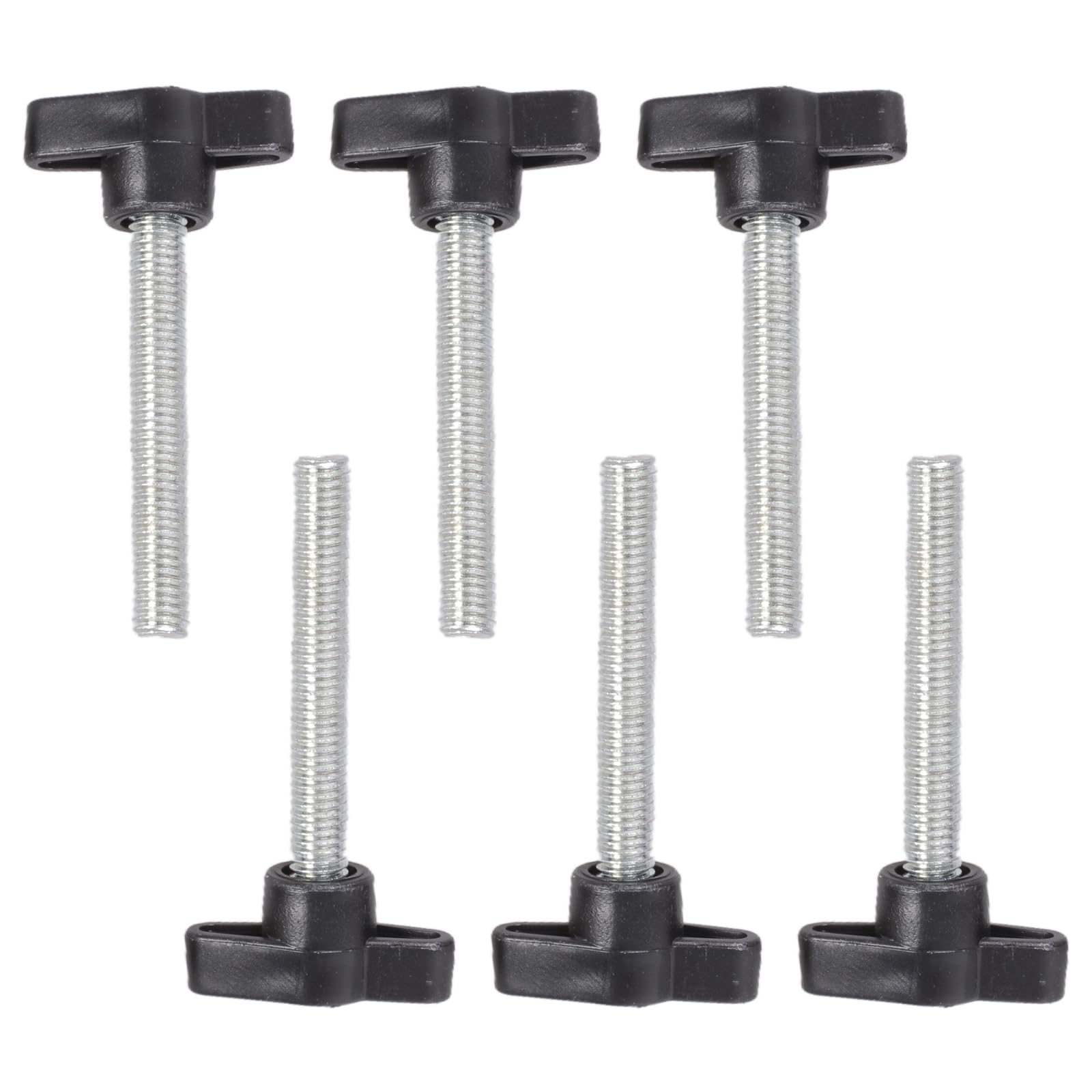 Alloneslife M8x55 6Pcs Rustproof Fastening Screws Handle Carbon Steel Hand Bolts Secure Fastening Frequent Adjustments For Ergonomic Hand Bolts Furniture Assembly