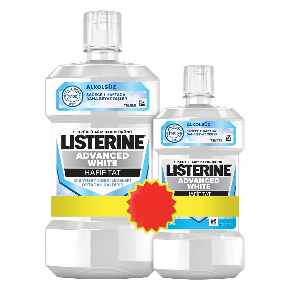 Listerine Advanced White Ağız Bakım Suyu, 500 + 250 ml