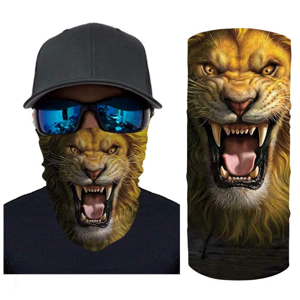 chaqlin Face Mask, Multifunctional Headwear Neck Gaiter for Men, 3D Dust Mask Sun UV Dust Wind Proof for Outdoor Camping, Running, Motorcycling, Fishing, Hunting