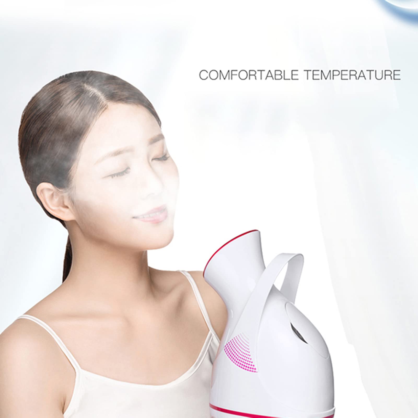 KONKA - Vaporizador facial Nano Ion caliente para la cara de la niebla del vapor, 100ML para el hogar sauna SPA de niebla cálida dragado poros humidificación hidratante instrumento de belleza
