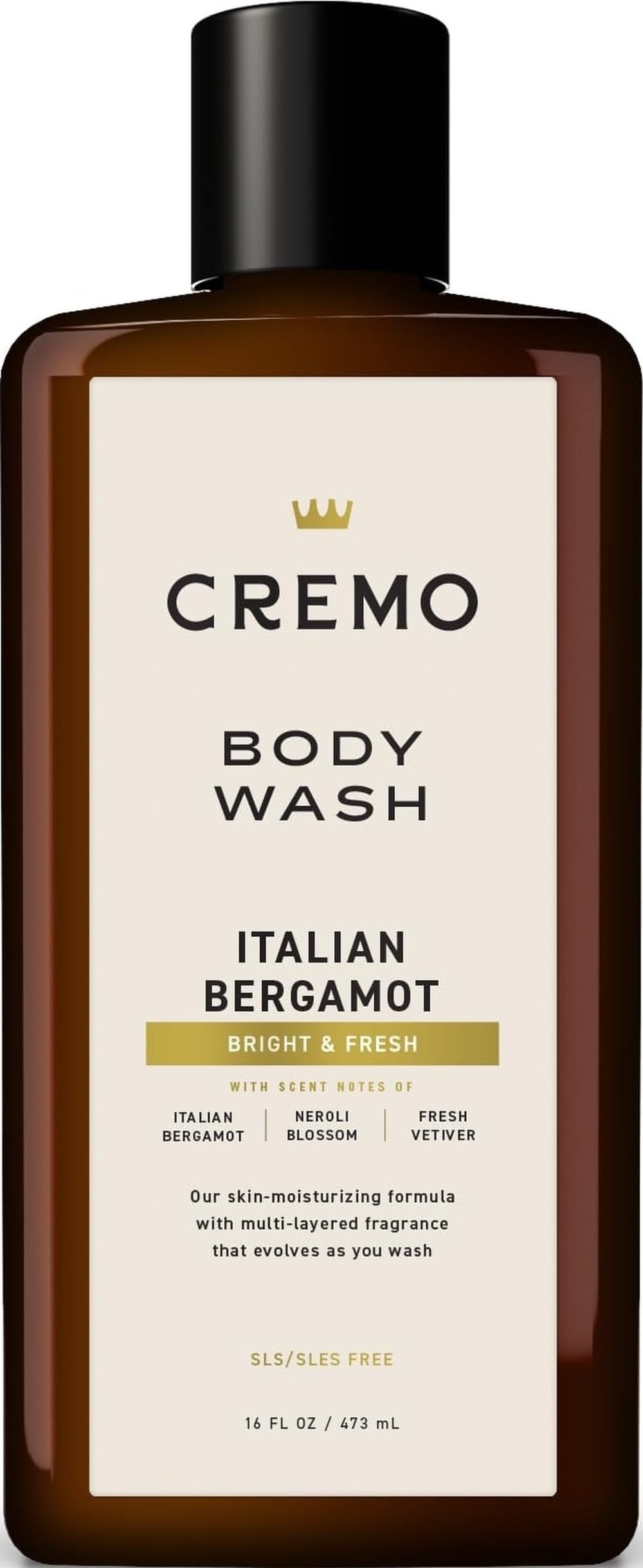 Cremo Body Wash for Men, Italian Bergamot, 16 Fl Oz | Rich-lathering mens body wash, Moisturizing shower gel, Italian bergamot fragrance, Notes of neroli blossom and vetiver