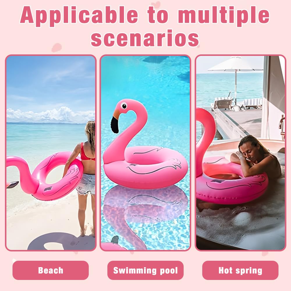 Flamant rose flottant Éclairage solaire de piscine IP68 Gonflable Lumière solaire