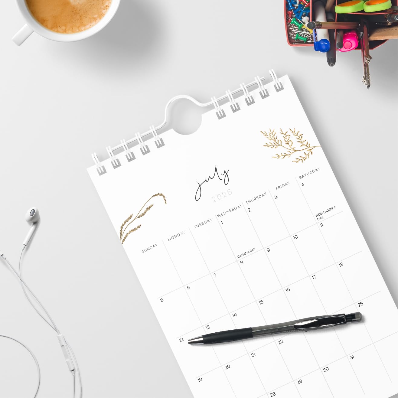 Karto Mini calendario de pared 2025-2026, vertical, de 6 x 9 pulgadas, de julio de 2025 a diciembre de 2026, pequeño, versátil y fácil de planificar, con el calendario mensual de escritorio estético