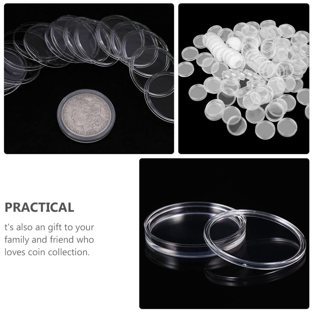 Uinfhyknd 10 Cápsulas Transparentes De Plástico Para Monedas De 20 Mm: Protector Redondo Para Coleccionistas