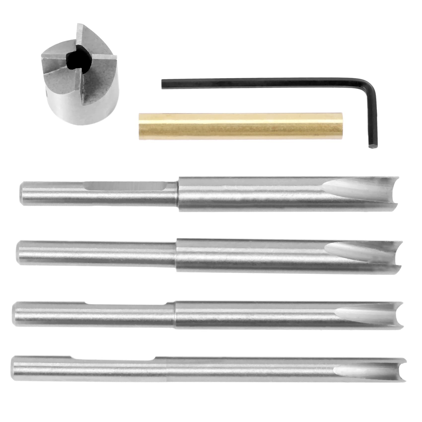 FlcivshPen Barrel Trimming System with 3/4 Inch Cutting,7mm, 8mm, 3/8 Inch, 10mm Pilot Shafts, Pen Barrel Mill Trimmer Set