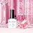 RARJSM Pearlescent Gel Nail Polish Fuscia Pink Purple Shell Glitter Shimmer Iridescent Mermaid Nail Gel Polish Soak Off LED UV Curing Requires Swirl Thread Effect DIY Manicure Use 7.5ML Summer Nail