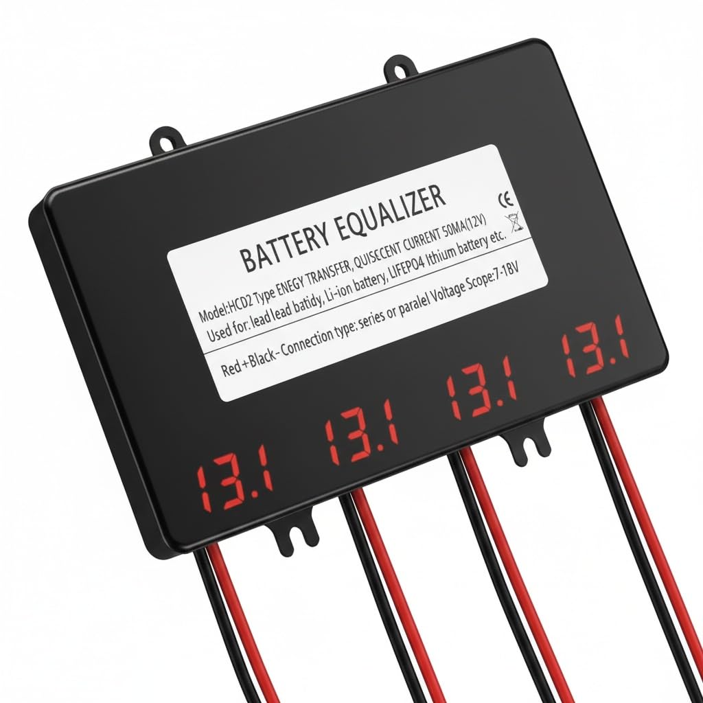 Batterie Equalizer für 4 x 12V Batterien Balancer Aktivspannung Blei Säure Li-Ionen LiFePO4 Batterie HC02
