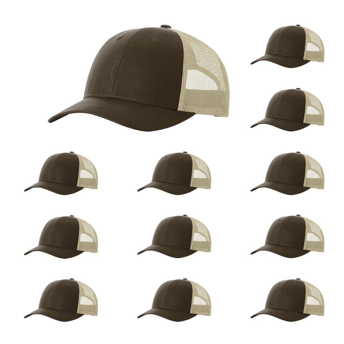 Richardson 115 Classic Low-Profile Design Adjustable Snapback Trucker Cap | Bulk Packs Available