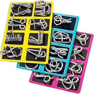 Comprar UIEXAY 24 PCS Rompecabezas Brain Teaser Puzzle, Rompecabezas, Rompecabezas Metal, para Todas Las Edades Juegos de Juguetes Educativos de Inteligencia