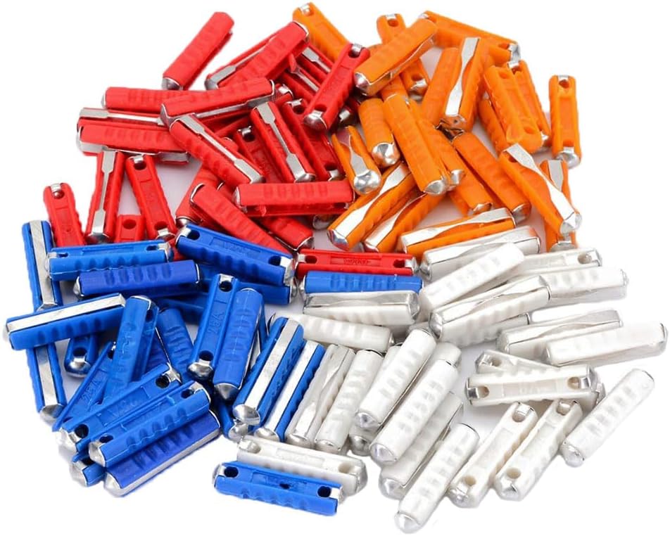 100X Assorted Continental Ceramic Torpedo Fuses Bullet Classic Car 5A 8A 16A 25A