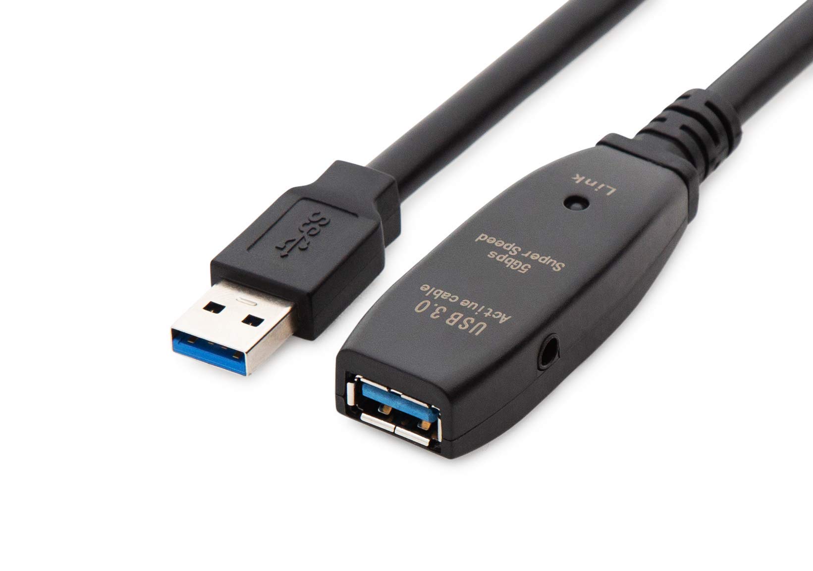 MutecPower 2.0 and 3.0 USB Active Cables USB Negro adaptador de cable