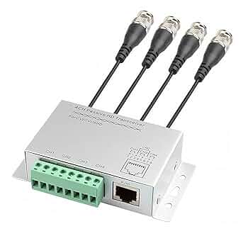 4 Balun BNC UTP Per Telecamere - Ricetrasmettitori CAT5/5E/6 Per CVI/TVI/AHD/CVBS Fino A 400m - Foto 4
