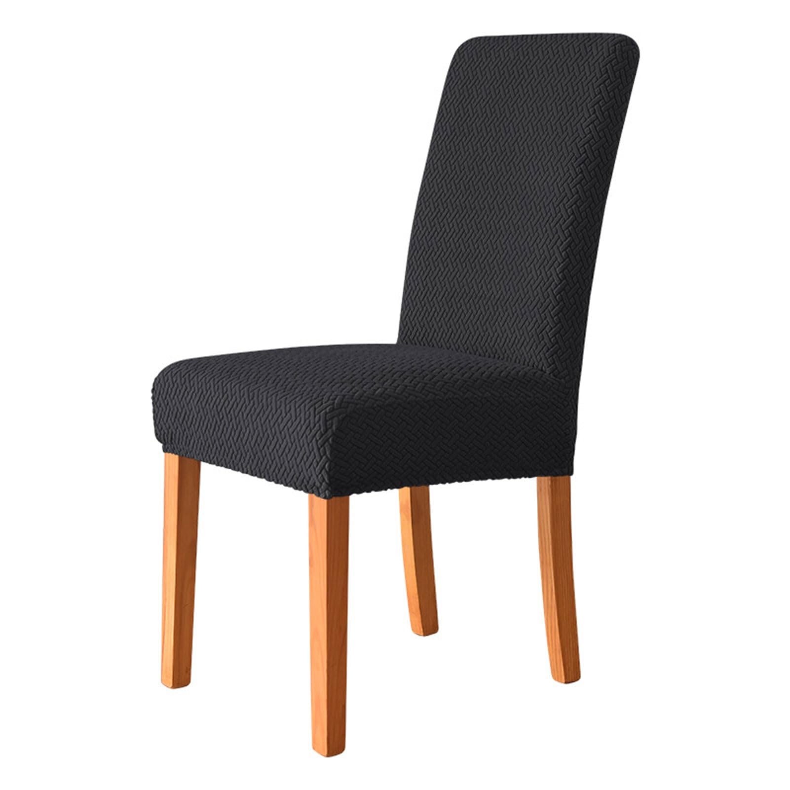 Juego de 6 fundas elásticas de jacquard suave para sillas, lavables y extraíbles, para comedor, cocina, banquete, restaurante y hogar