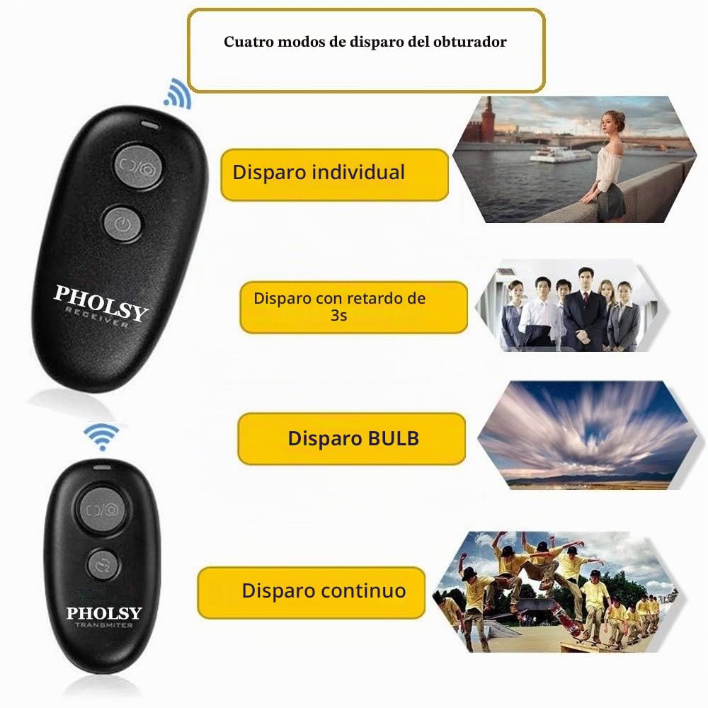 PHOLSY Disparador Control Remoto Cámara Mandos a Distancia Inalámbrico para Canon R100 R8 R6ii R7 R10 90D 250D 850D 6Dii; para Olympus OM-1 EM1X EM1ii EM5iii; para Fuji GFX50Sii XT3 XT4 XT5 XT30 | Compatible con Canon R100 R8 R6ii R7 R10 250D 6Dii 7Dii; O