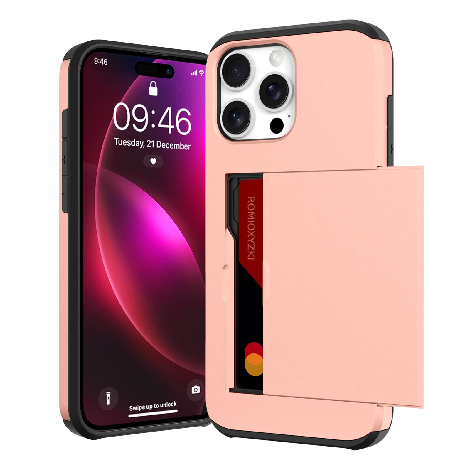 ZIYE for iPhone 16 Pro Max Wallet Case with Card Holder, Anti-Scratch Dual Layer Hidden Pocket Case, Shockproof Cover Compatible with iPhone 16 Pro