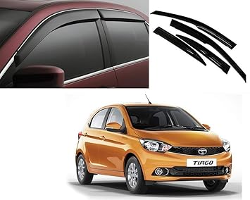 Decode Car Rain Wind Door Visor Side Window Deflector Compatible for Tata Tiago