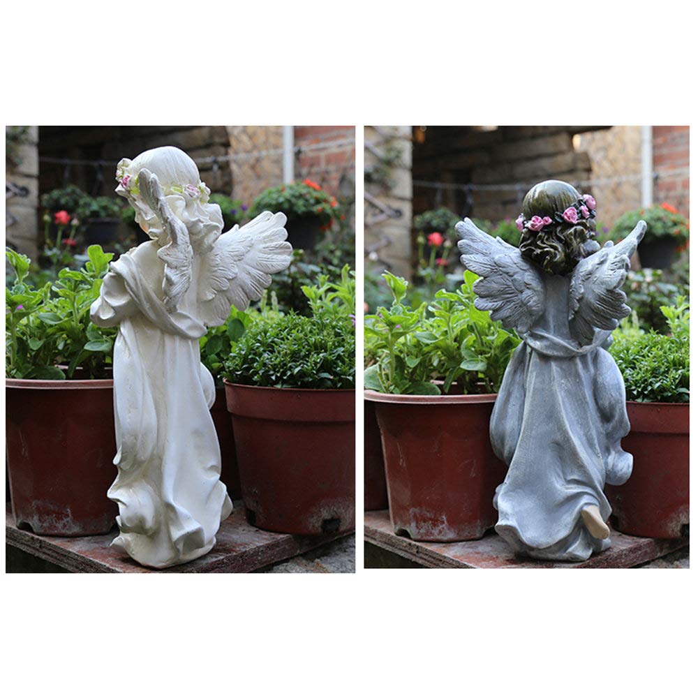 EatingBiting Engel Statue 15 Cm – Feenfigur Aus Harz Für Garten, Hof & Indoor-Deko, Antik Stil, Polyresin