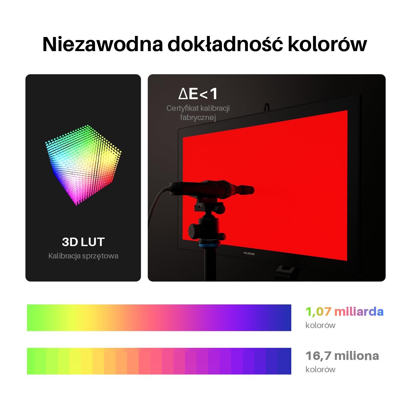 Huion Kamvas Pro 24 (gen 3) Tablet Graficzny z Ekranem, 23,8" 4K UHD, PenTech 4.0, 99% Adobe RGB, Dwa Pióra 16384 Poziomy, Bezprzewodowy Keydial