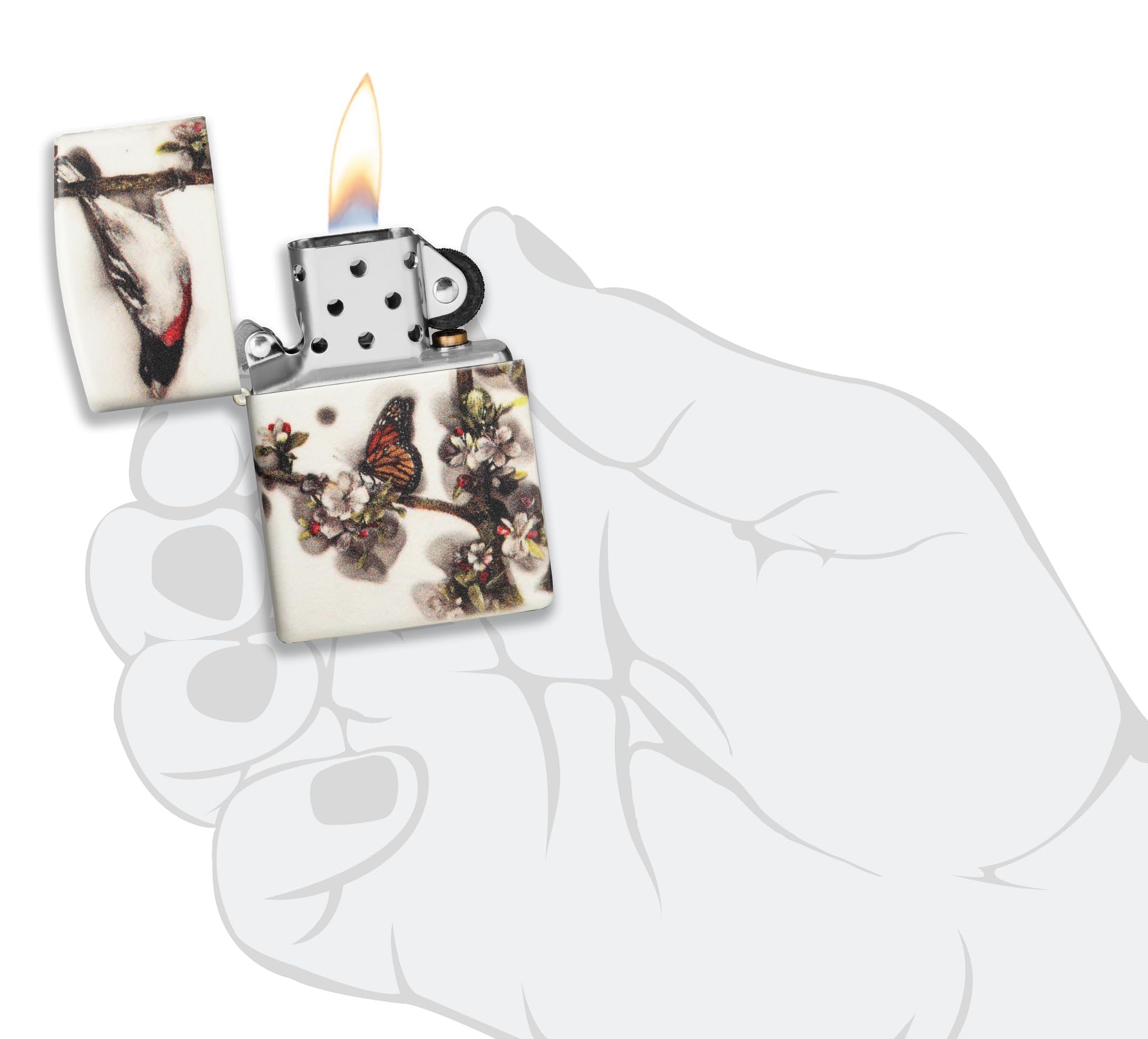 Zippo Spazuk Accendino antivento con stampa colorata, ricaricabile, design antivento, confezione regalo, prodotto negli Stati Uniti, colore 540°