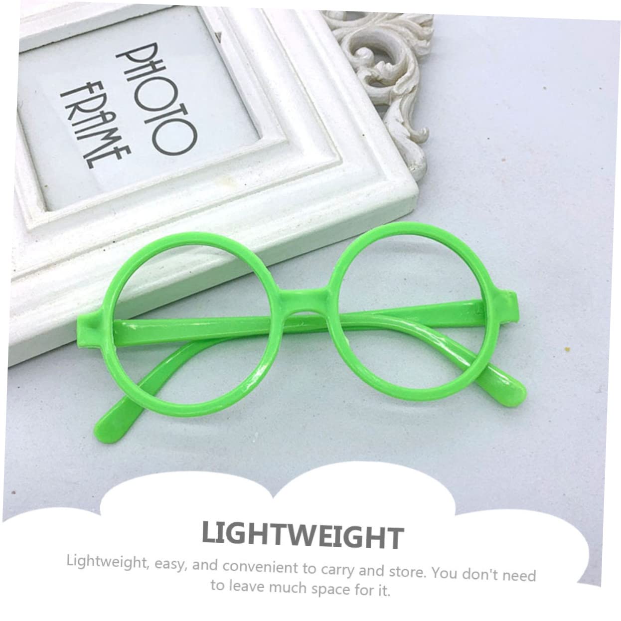 Toddmomy Montures de Lunettes pour Garçon et Filles Rondes Vertes 30 Pièces Accessoire de Fête Ludique Garçon et Filles Costume Photo Amusement