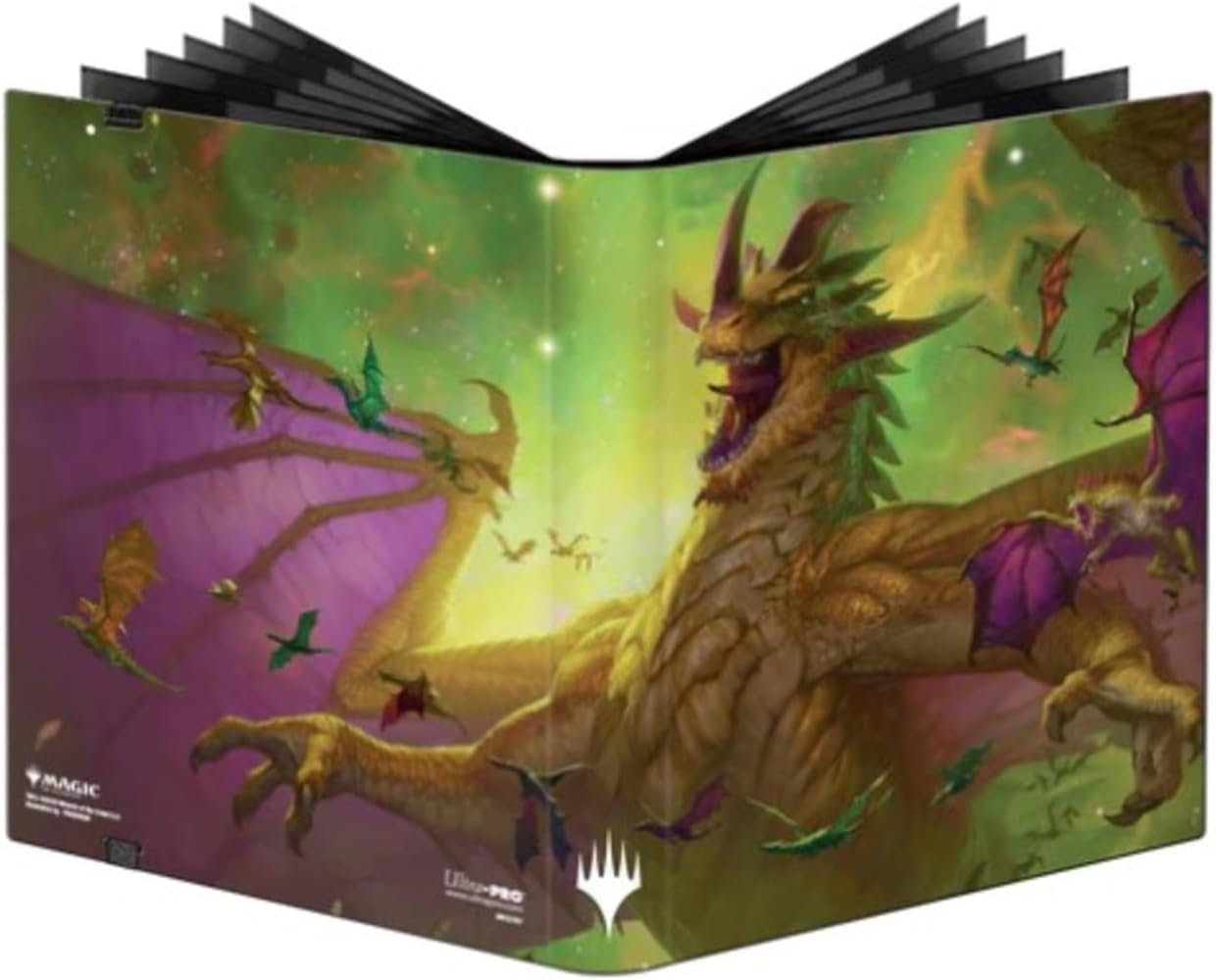 Ultra PRO - Magic : The Gathering Commander Masters 9 poches PRO-Binder Ft. La couverture d'art Ur-Dragon - Peut contenir 360 cartes de taille standard en toute sécurité et en toute sécurité, protège