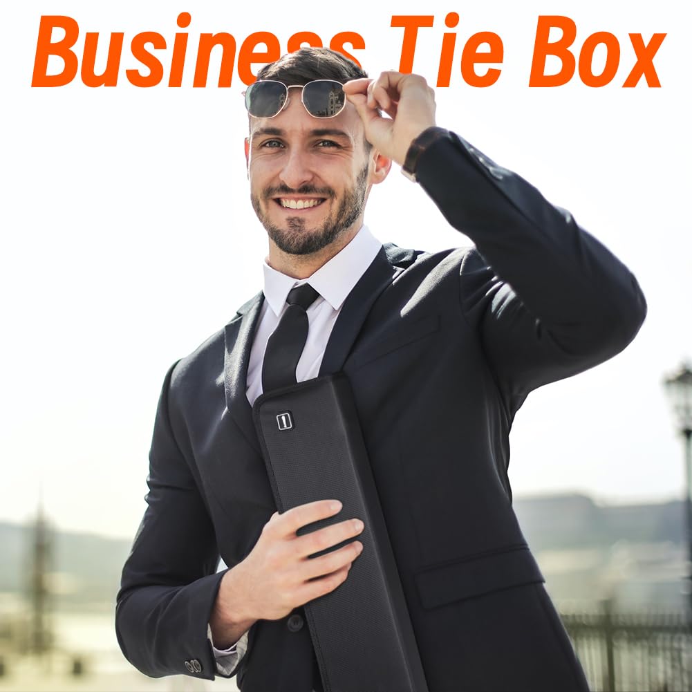 Krawattenbox Reiseetui Herren Krawatte Geschenkbox Zylinderform Anti-Falten Aufbewahrung Business Geschenk Fliege Verpackung