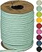 Produktbild Halbach Seidenbänder Premium Papier Strickschlauch | Breite: 4mm Länge: 30m | Schlauchgarn befüllbar und reißfest, Papiergarn für Namensschilder Kinderzimmer oder zum basteln, Farbe: mint