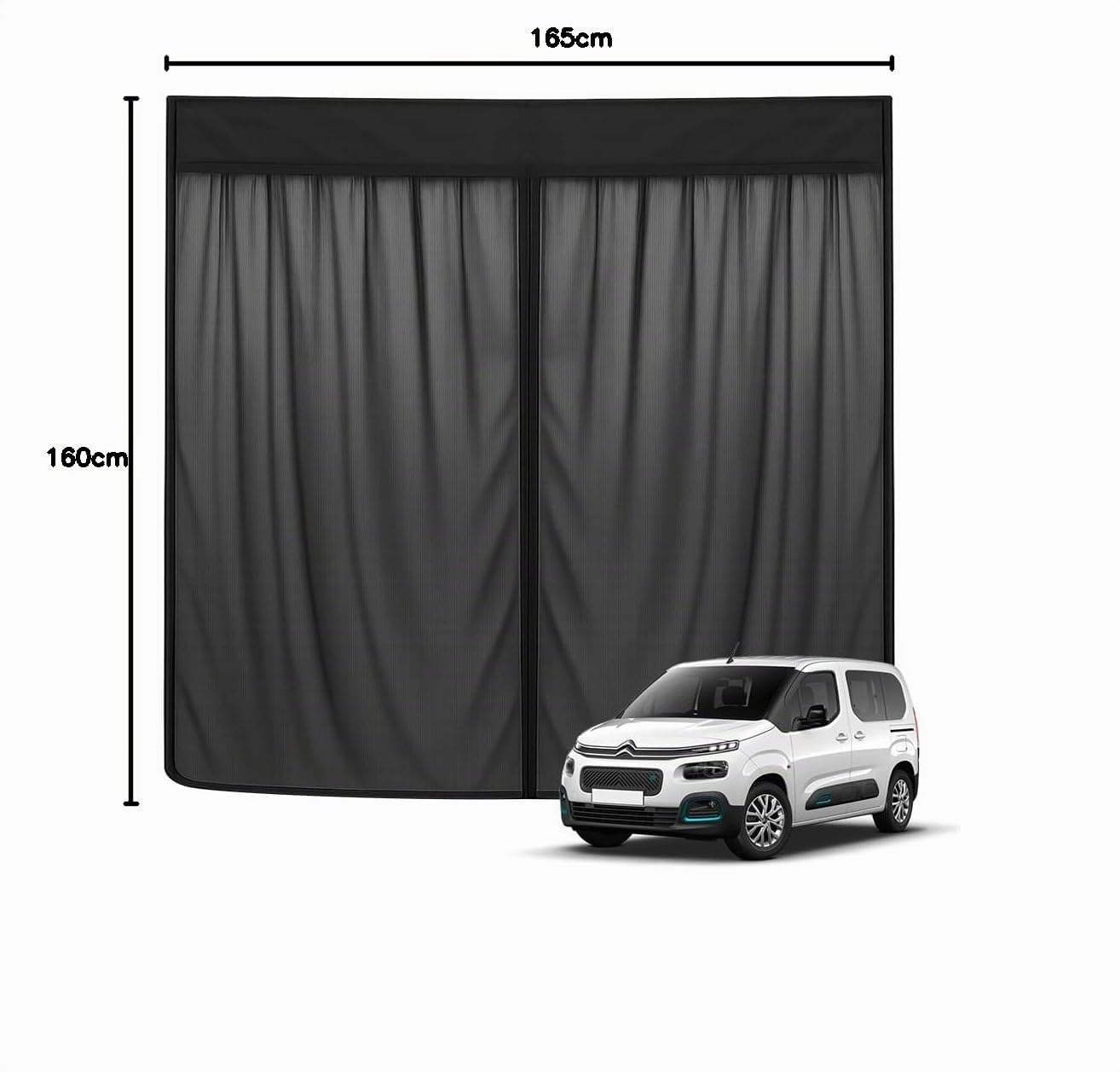 Moustiquaire Compatible avec Citroen Berlingo Peugeot Partner Opel Combo 2018-2025 pour Hayon, Moustiquaire Magnétique Pare Soleil, Filet d'ombrage de Porte Arrière