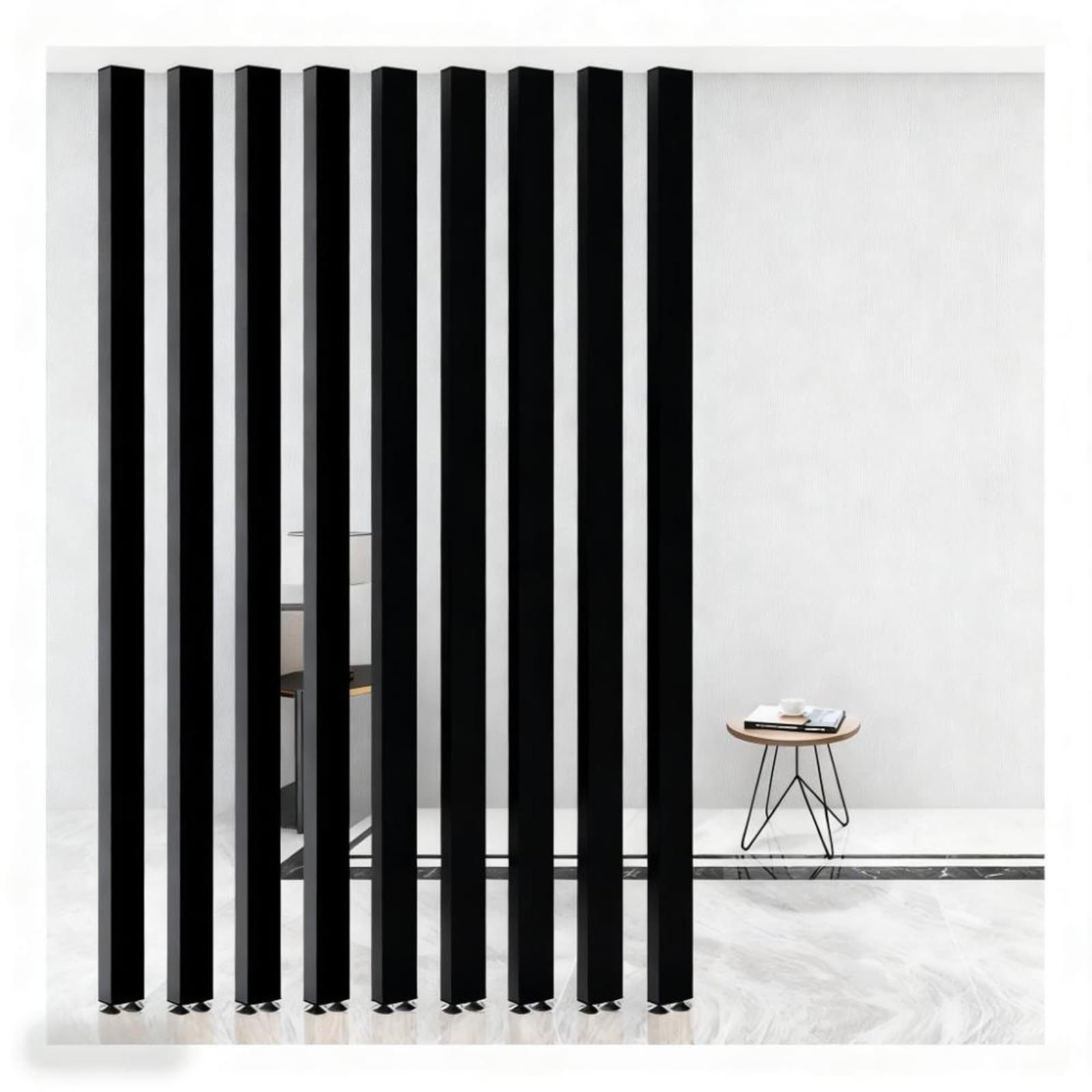 Séparateur de pièce en aluminium design et robuste de 125 cm