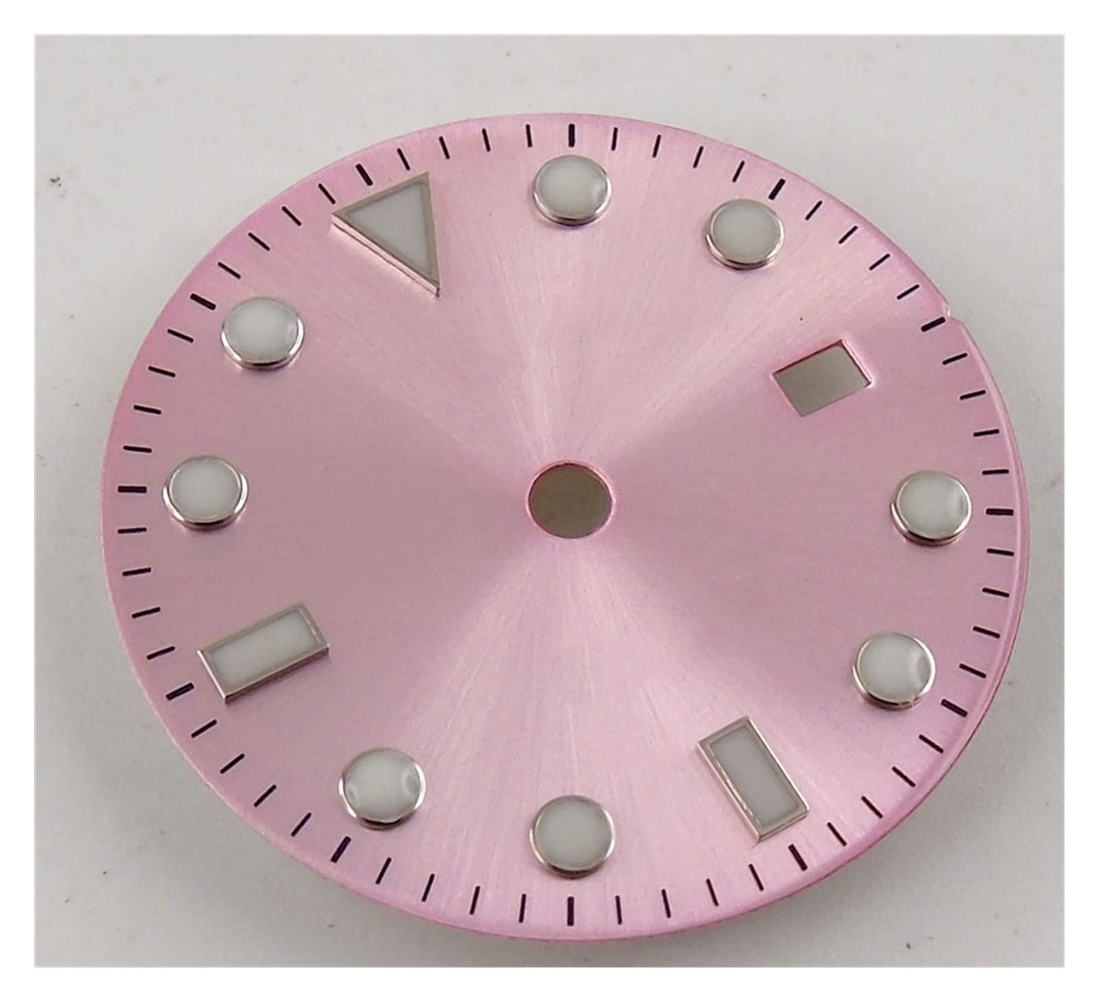 YANGQI yaoqijie 28.5mm BLIGER Pink Dial Date Window Watch Dial Watch Face Compatible With Miyota 8215 8205 compatible with Mingzhu 2813 Movement lasting
