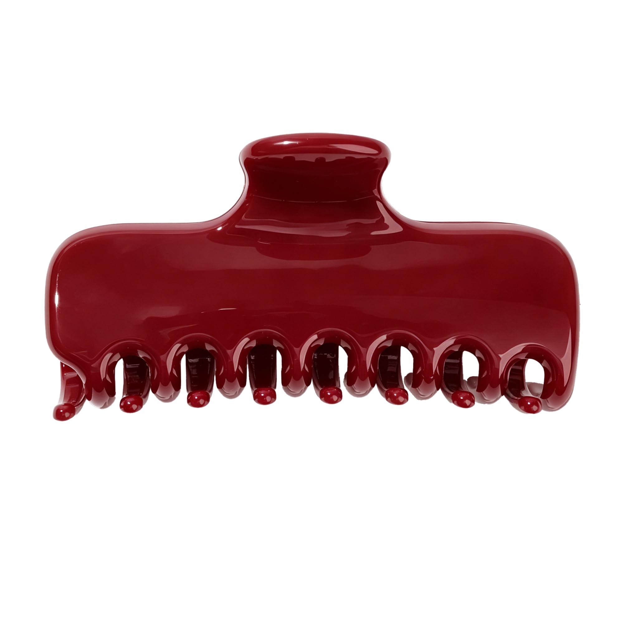Photo 1 of Ivyu 4-Inch Large Rounded Rectangle Hair Claw Clip - Red