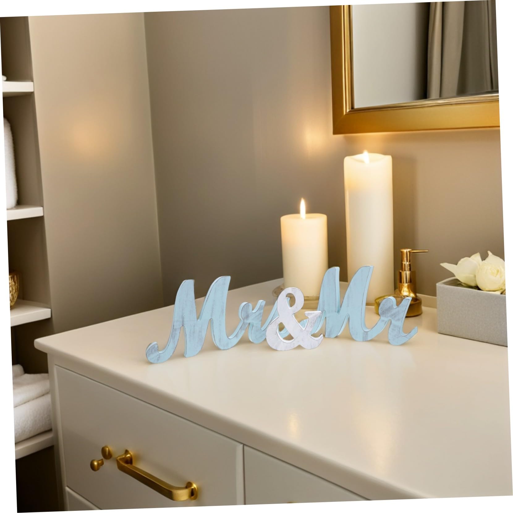 Letras de Madera para Adorno de Mesa de Boda y Celebraciones Elegantes