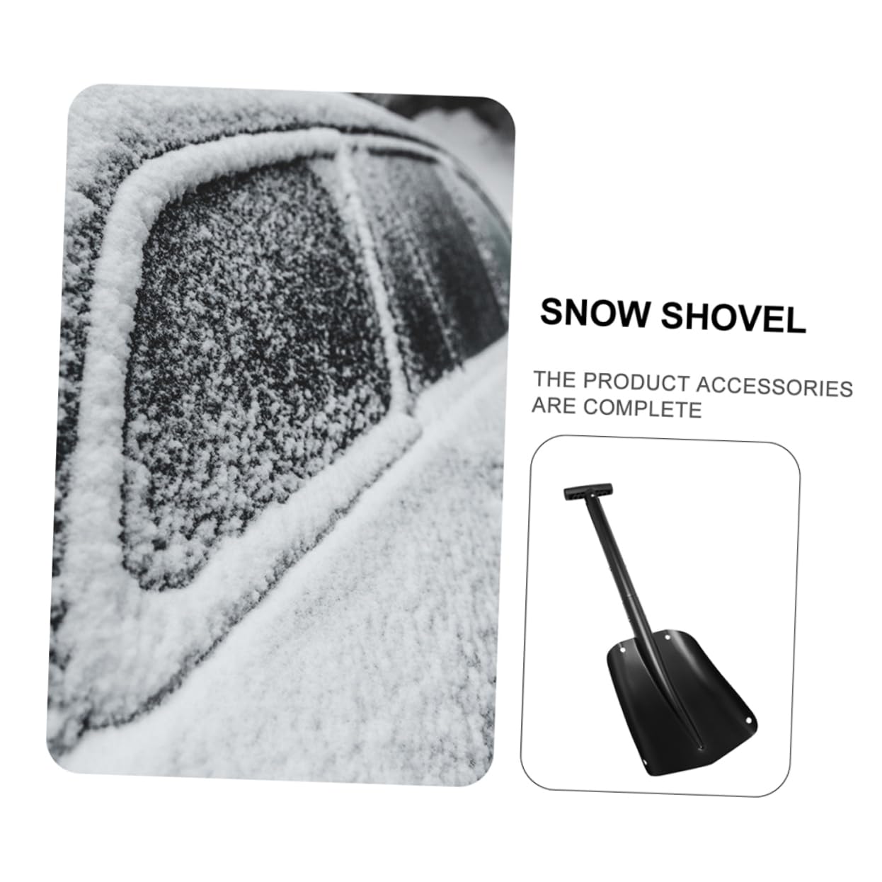 ibasenice Pelle à Neige Pliante Grattoir à Neige Aluminium pour Urgence Outil de Voyage Compact avec Élimination Rapide et Glace
