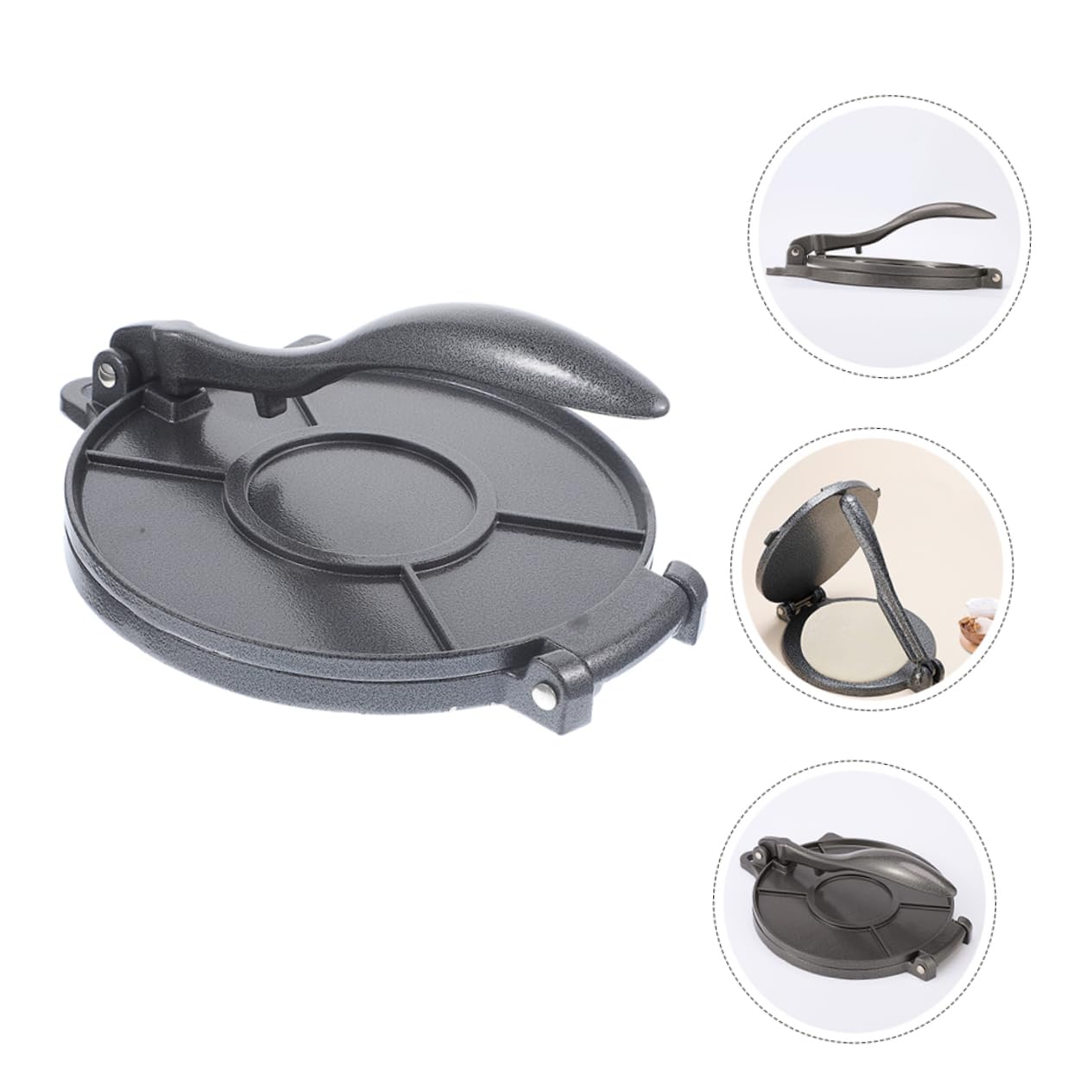 Gatuida Utensile Bisogno Facile di Mattarello senza Pulire da e da Cucina in Pressa di Tortillas Farina Alluminio Nero per Uso Domestico e Professionale