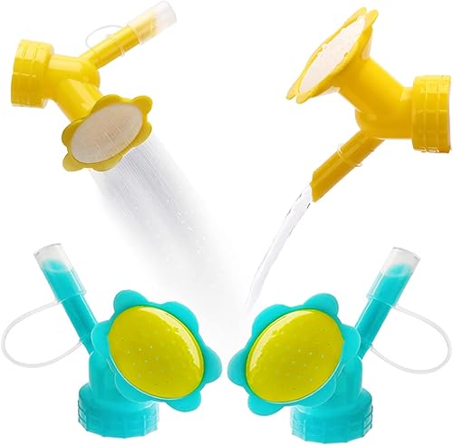 Paquete de 4 botellas con aspersor para botellas de riego de doble cabeza, botella bonsái para plántulas de interior, herramienta de jardín