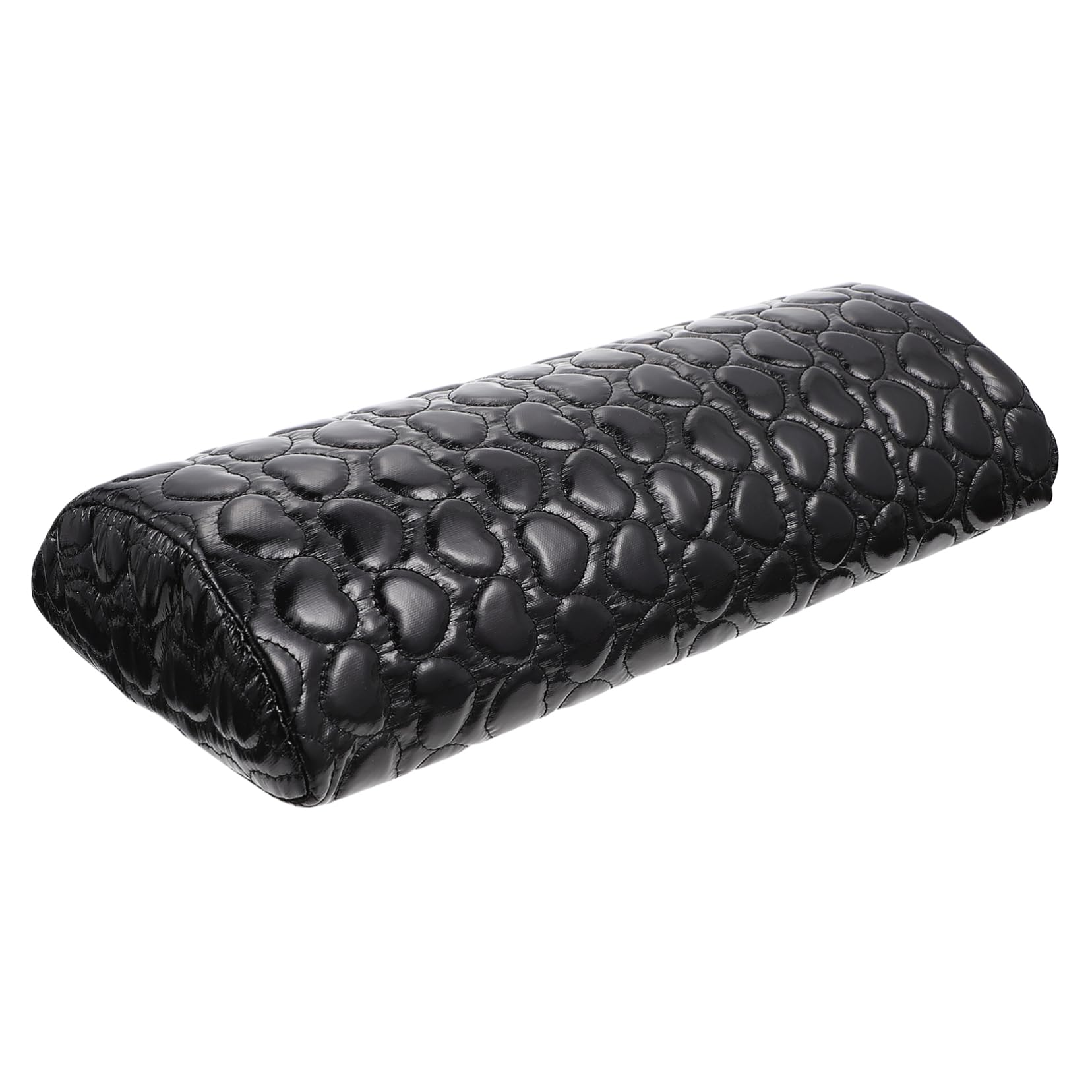 Poggiamano per Unghie a Forma di Cuore in Pu Nero, Cuscino Morbido per Manicure Confortevole, Allevia Affaticamento Mano e Braccio per Nail Art a Casa e Salone