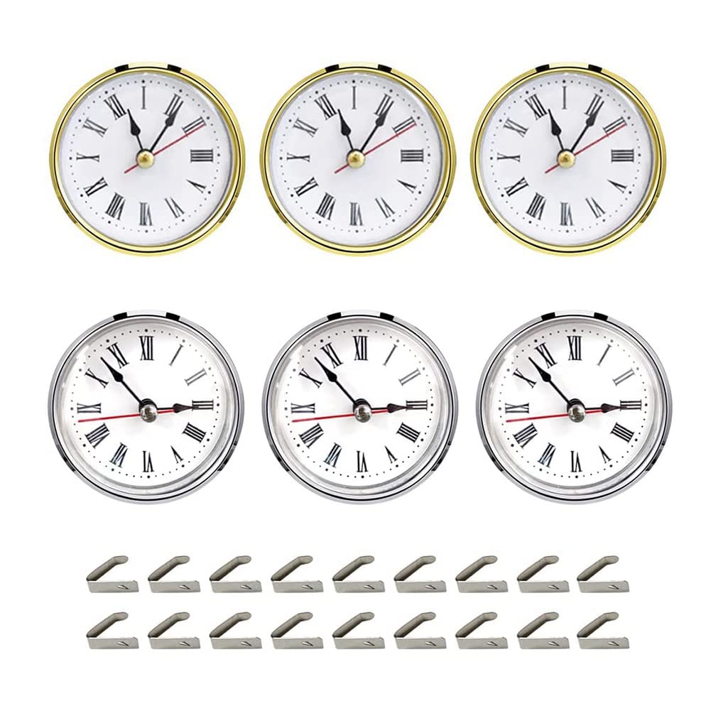 Tuesoa 6Pcs Clock Parts for Clock Resin Mold,Clock Pieces for Clock Epoxy Casting Resin Mold