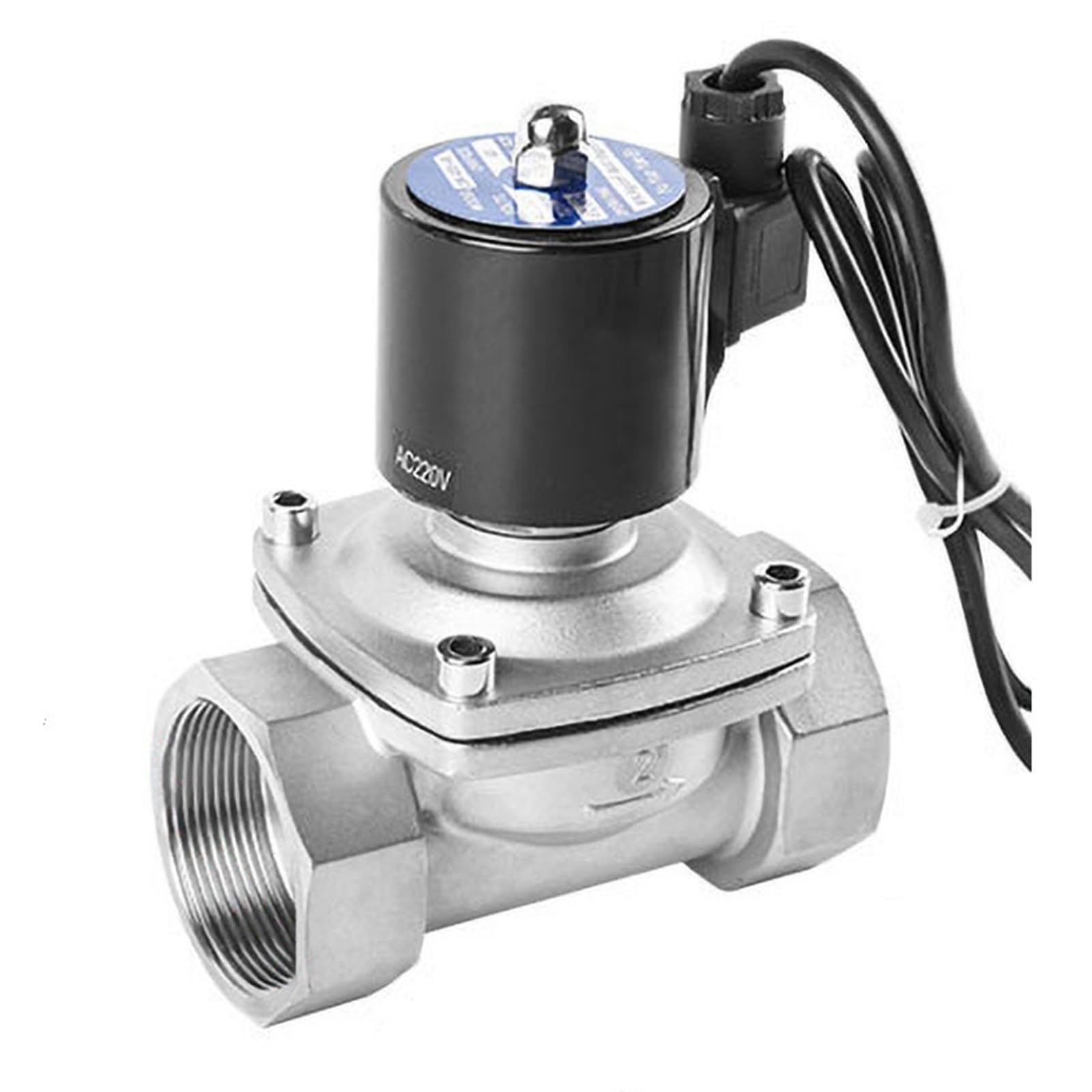 COSZWQDP 2" Solenoid Valve 220V 110V 24V 12V Normally Closed Waterproof for Underwater(G-220VAC-NBR-SEAL)