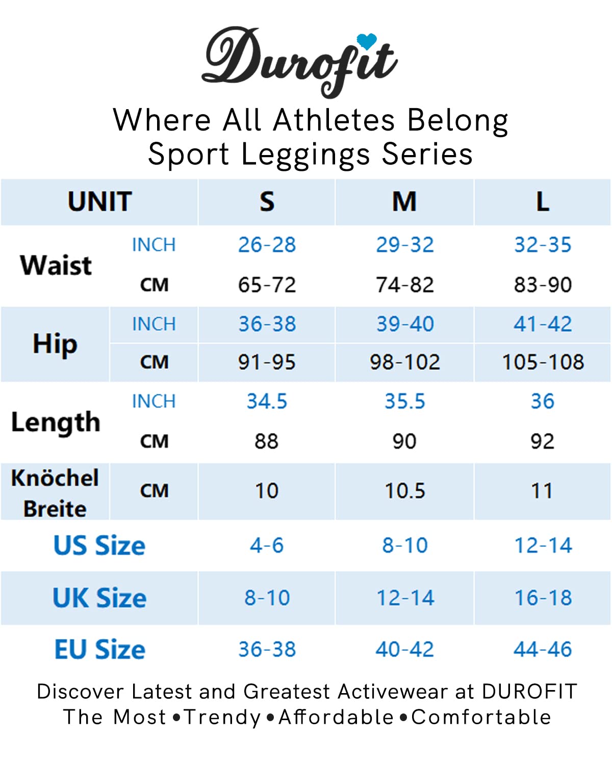 DUROFIT Leggins Donna Push up Leggings Sportivi Vita Alta Anticellulite Pantaloni Palestra per Fitness Yoga Pant