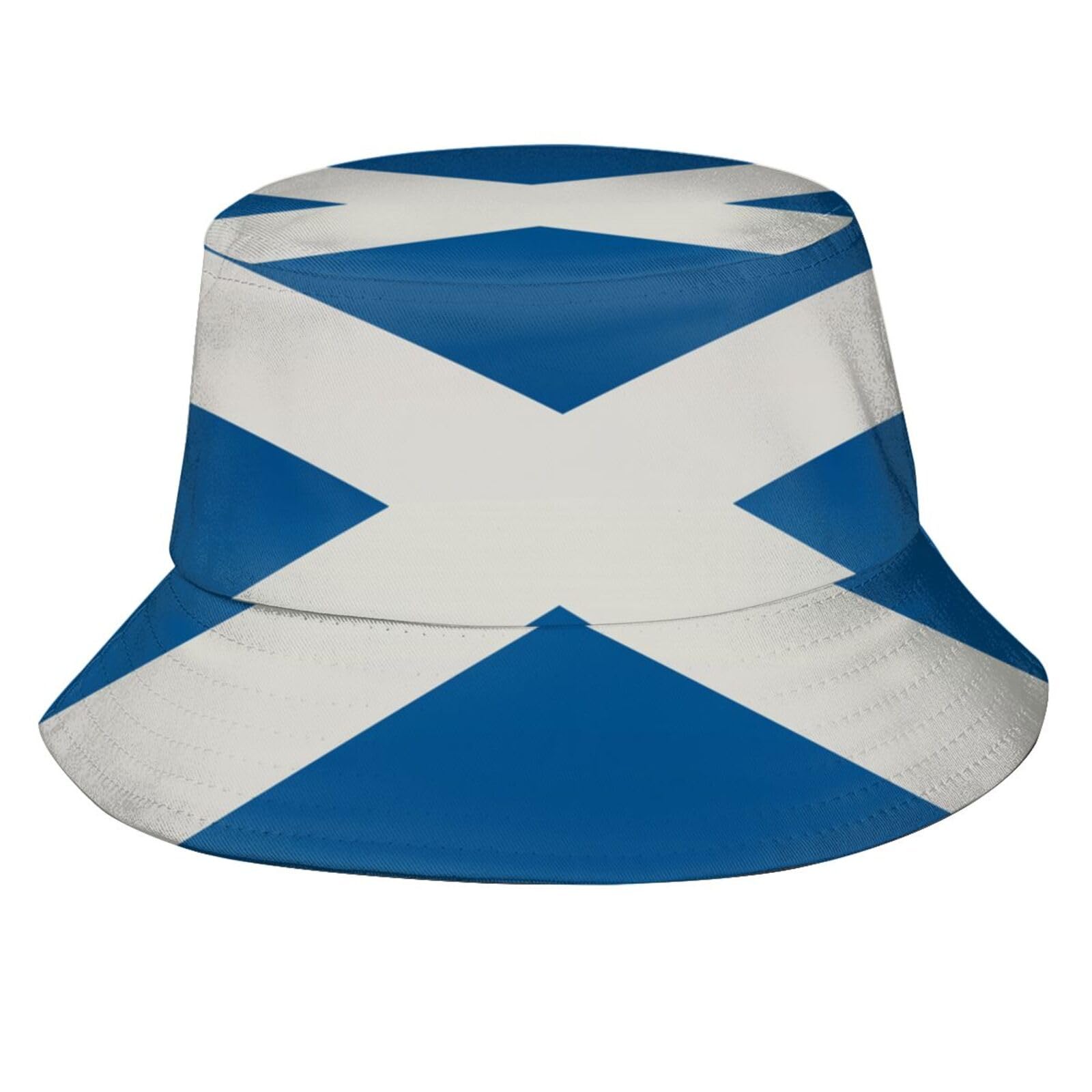 Cute Funny Flag Bucket Hats Fashion Patriotic Sun Cap Packable Outdoor Fisherman Hat for Women Men, Scotland Flag_c00001, One size