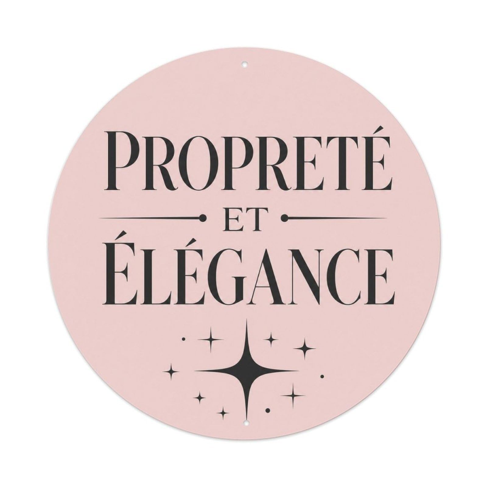 Olyhtr 8X8inch Classic Style Elegance Zone Funny Rules French Screenprint Style Metal Tin Sign
