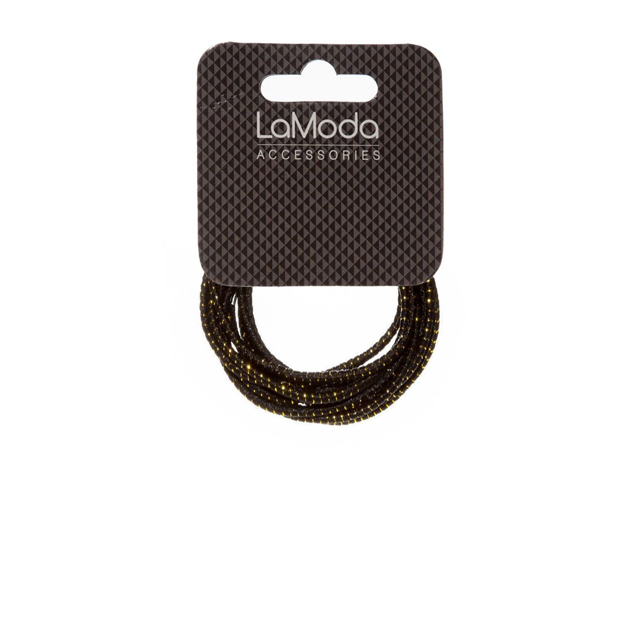 LA MODA PONYTAIL BANDS 12 BLACK