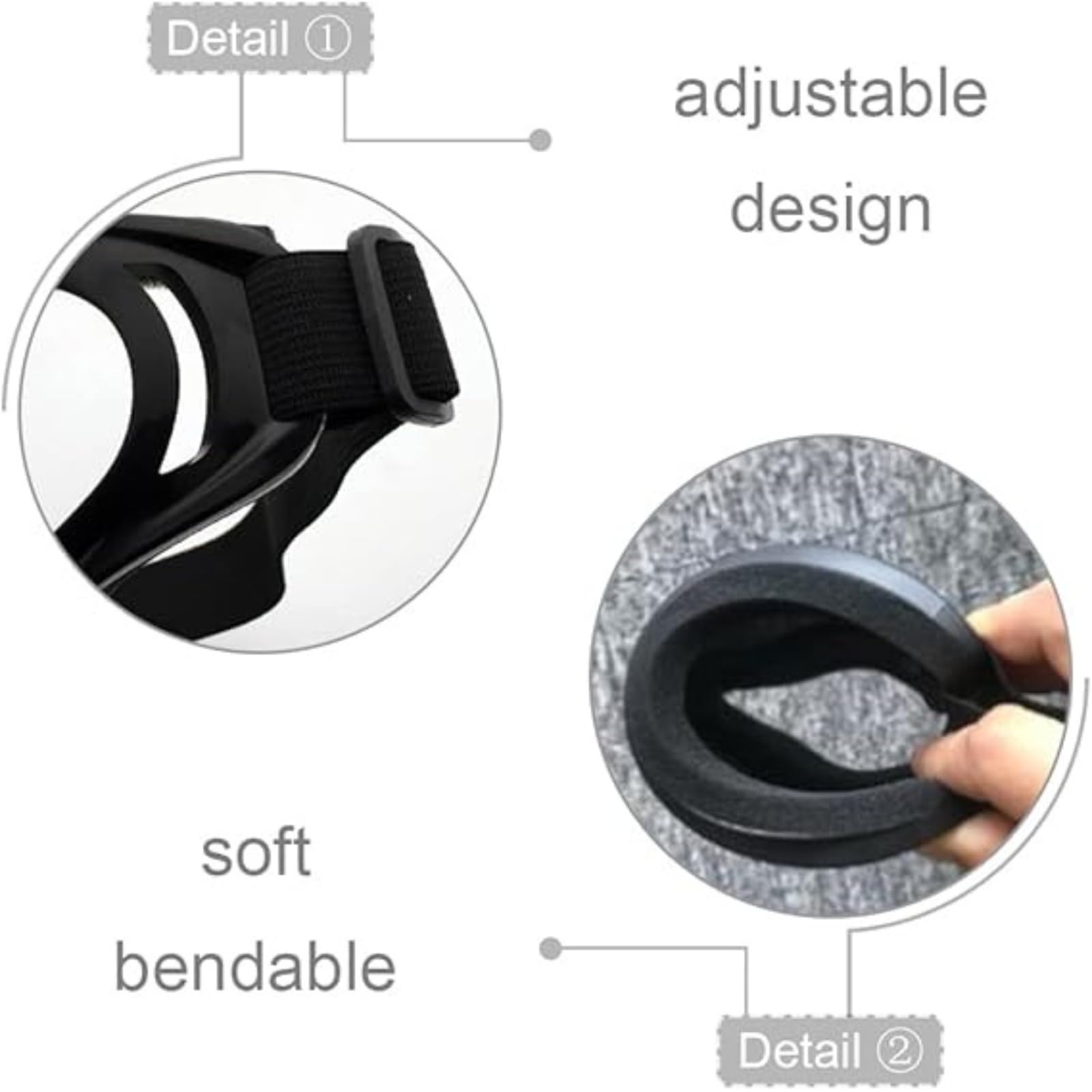 TASMAX Motorcycle Riding Goggles Bike eye protection glasses for men women With Transparent Goggles Adjustable Strap Compatibility bike helmet for bike Riding Goggles (PACK 1) Black - Image 3 thumbnail