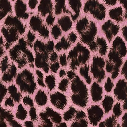 HelloWall Cheetah Print Wallpaper Peel and Stick Hot Pink and Black Leopard Wallpaper Renter Friendly Funky Animal Wall Paper Sticker Self Adhesive Accent Fur Cheetah Contact Paper Drawer 17.5x80