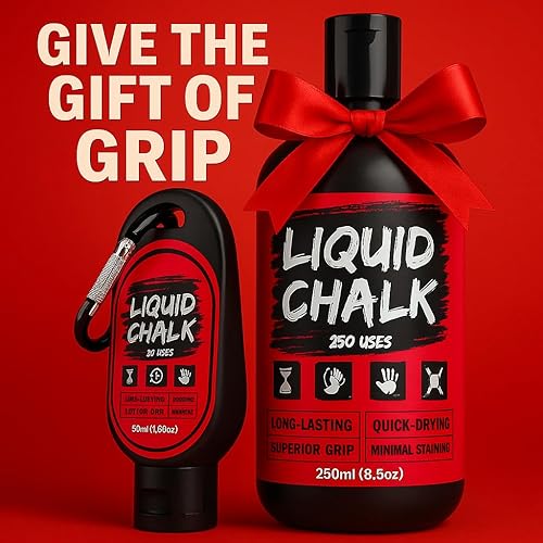 Miniatura 7 de PowerGrip - Tiza líquida para gimnasio, levantamiento de pesas, escalada y levantamiento de potencia, tiza de gimnasia de larga duración para