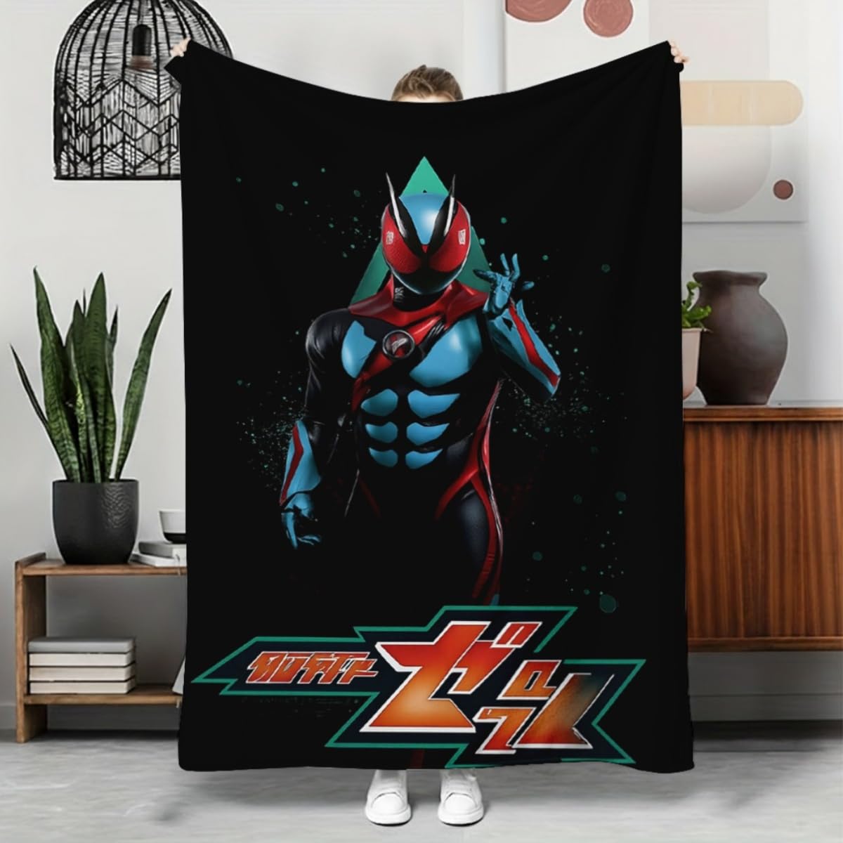 Amazon｜ライダーゼッツ アニメテーマ フロックブランケット 毛布