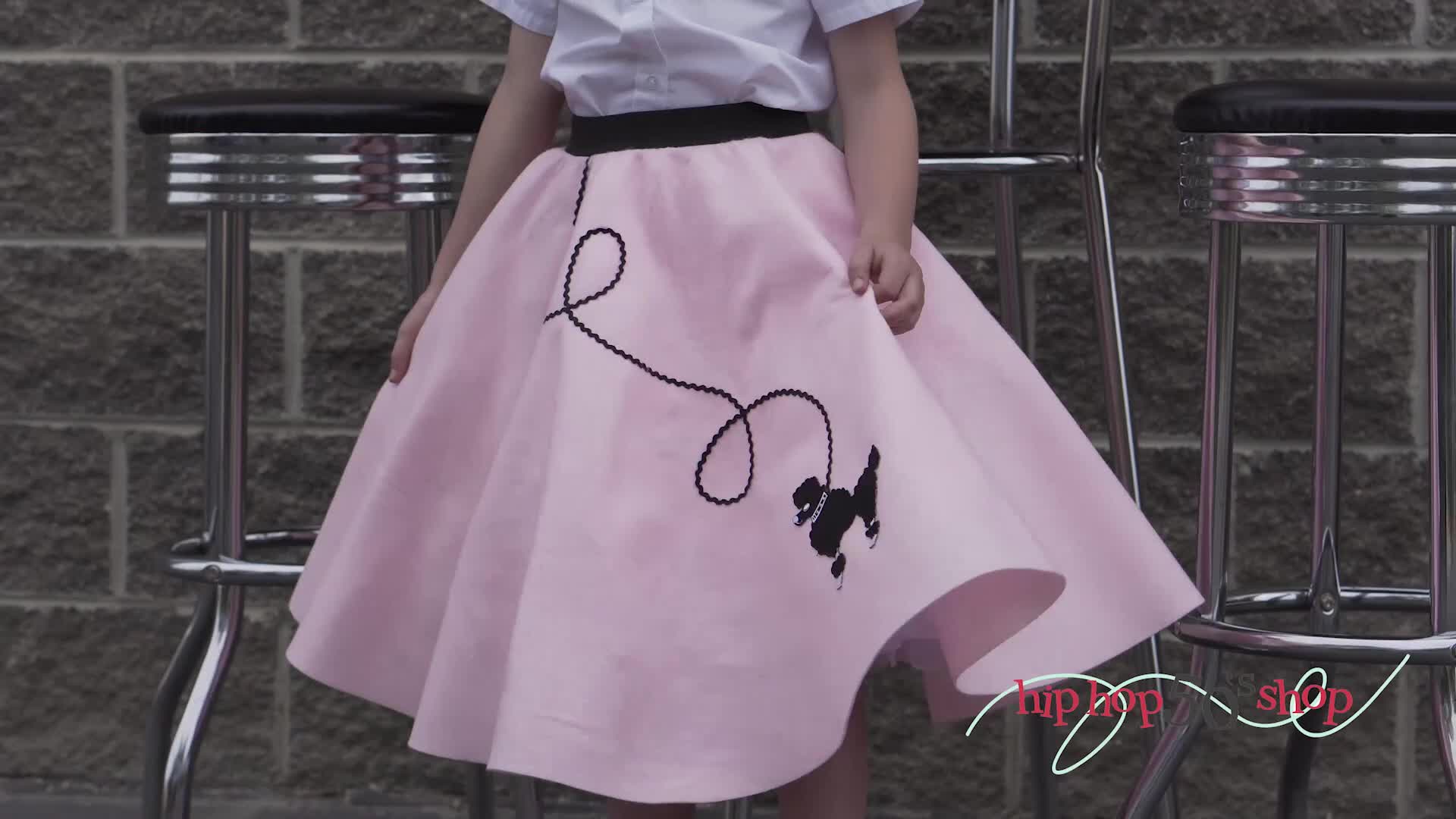 Disfraz Falda Poodle 50s Niñas Hip Hop miniatura 6