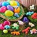 JOYIN 12Pcs Prefilled Easter Eggs with Mini Sea Animals, Articulated Toys, 3D Printed Toys, Basket Stuffers for Boys & Girls, Party Favors, Easter Egg Hunt, Classroom Supplies(Age 8+)