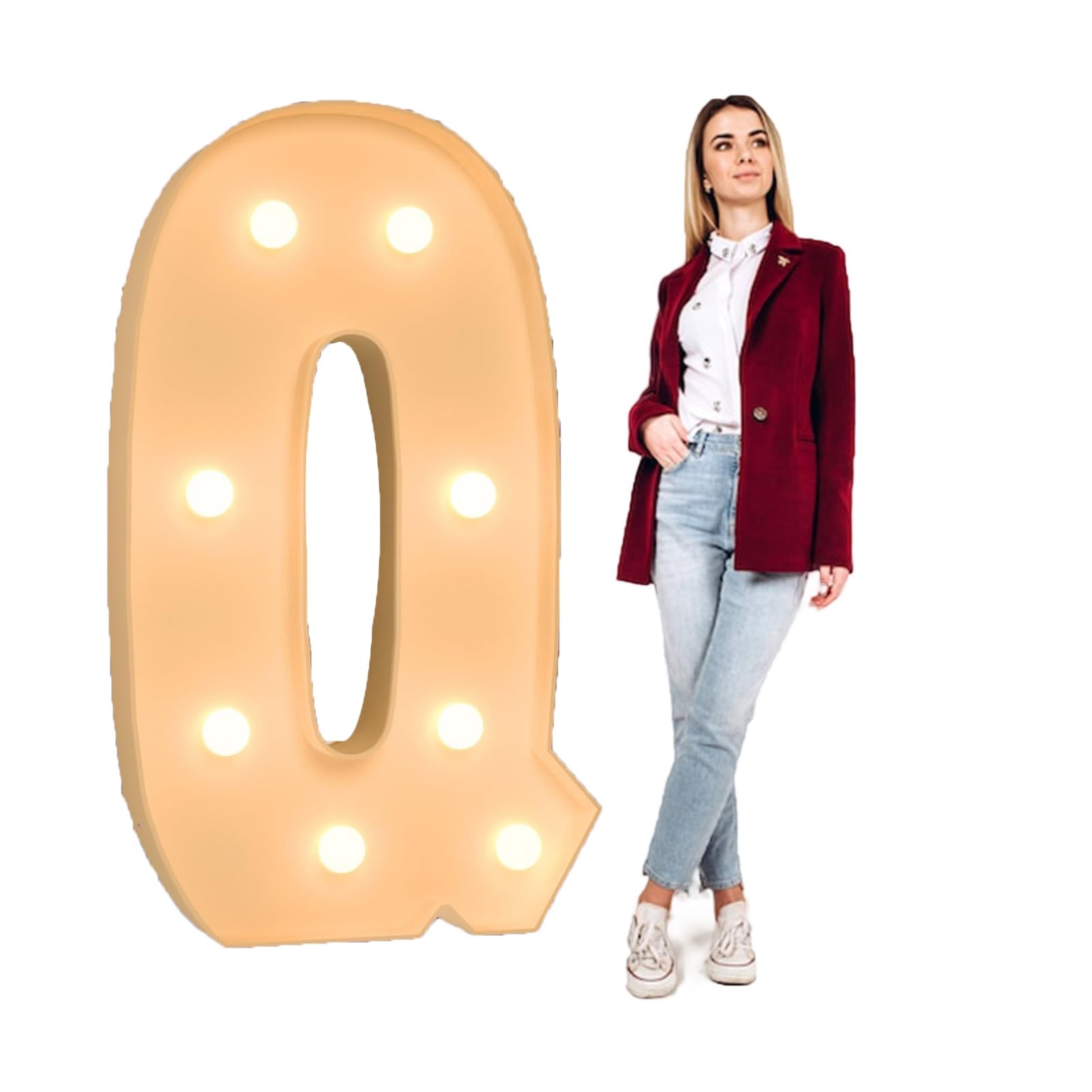 Letras iluminadas for marquesina Letras grandes for marquesina Letras gigantes de bricolaje for fiesta Bar Cumpleaños Familia Navidad Aniversario de San Valentín Carta de tablero ( Color : Letters Q ,